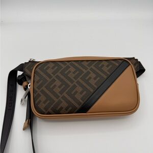 Fendi Tan and Black Belt Bag